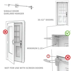 Adjustable Christmas Garland Hanger For Single Door Frames