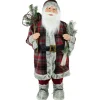 36" Alpine Chic Santa Claus With Snowshoes And Skis Christmas Figure