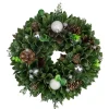 Artificial Christmas Wreath With Pine Cones And Ornaments - 14" Unlit