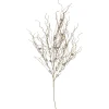 36" Artificial Silver And Gold Glitter Drenched Christmas Twig Spray