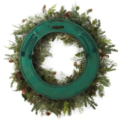 17" Basil Green Christmas Deluxe Door Saver Protective Wreath Pad