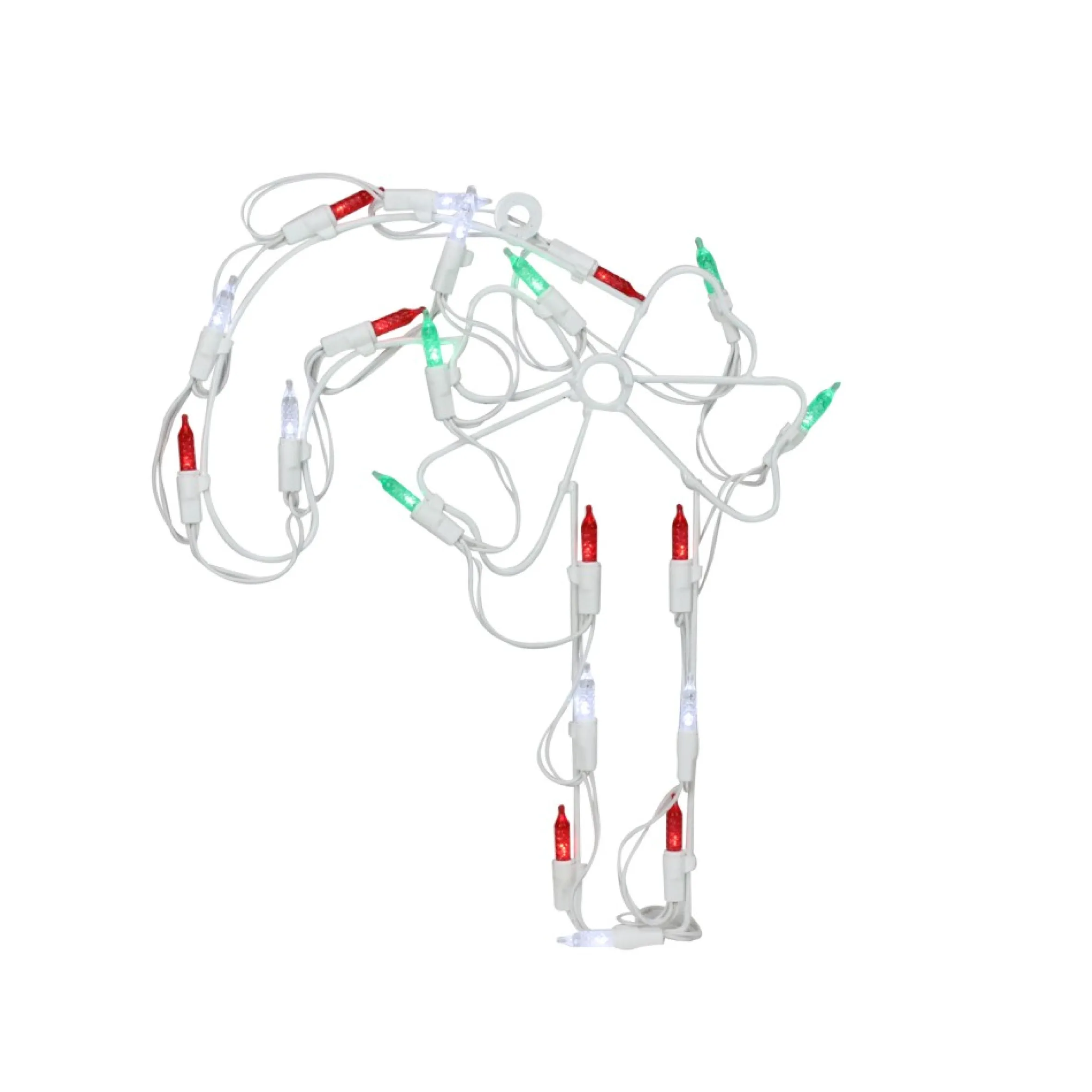 12" Battery Operated Led Candy Cane Christmas Window Silhouette Decoration