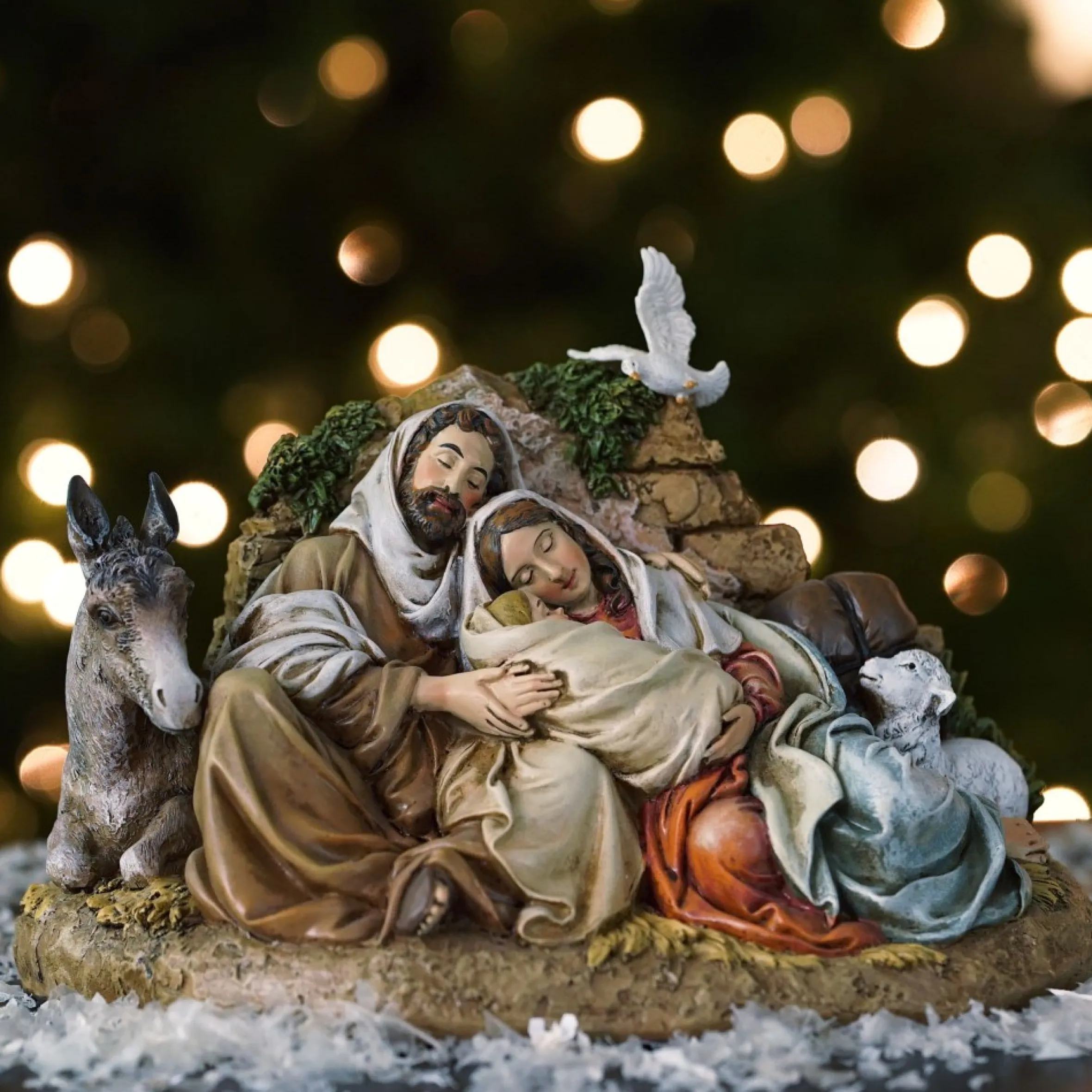 9.5" Beige And Brown Restful Holy Family Christmas Tabletop Decor
