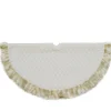 48" Beige And Ivory Contemporary Christmas Tree Skirt
