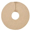 50" Beige Shag Striped Round Christmas Tree Skirt
