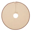 44" Beige Trimmed Round Christmas Tree Skirt