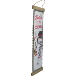 26" Believe In The Season Galvanized Christmas Wall Decor