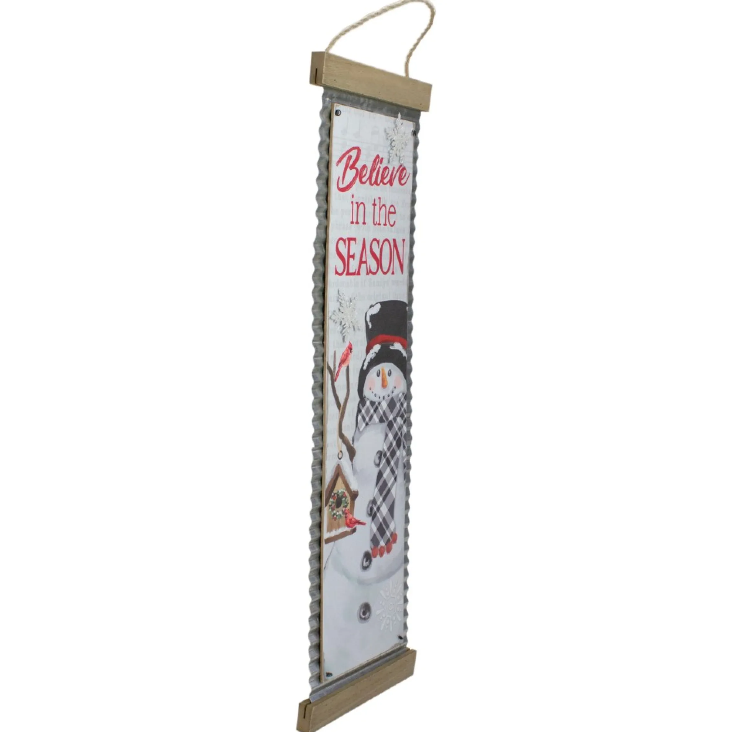 26" Believe In The Season Galvanized Christmas Wall Decor