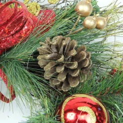 Berries And Ornaments Embellished Artificial Christmas Wreath - 26-Inch, Unlit