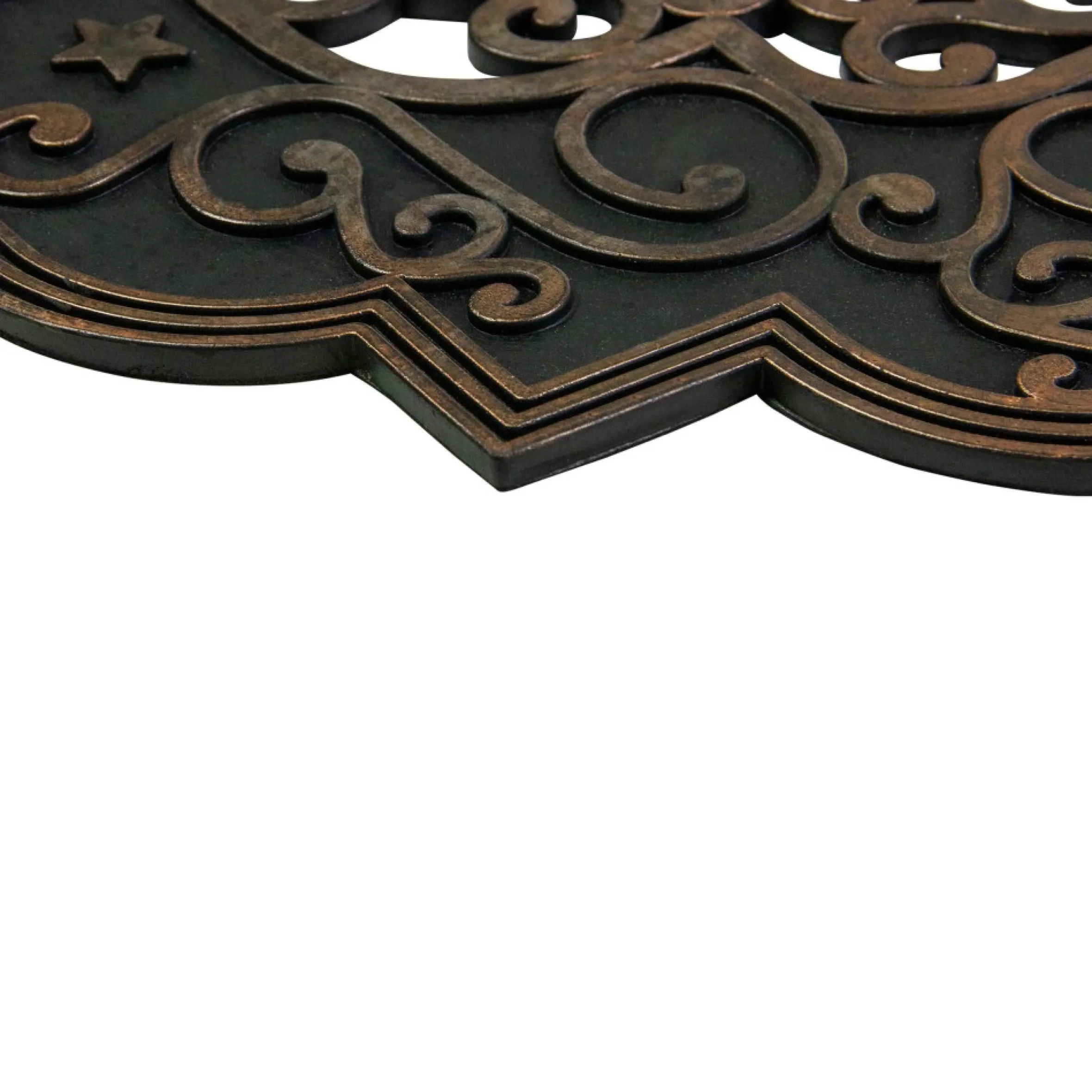 Black And Copper Reindeer "Merry Christmas" Doormat 18" X 30"