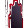 21.5" Black And Red Pine Cones Christmas Chalkboard Sled With Berries