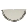 54" Black And White Rhinestone Christmas Tree Skirt