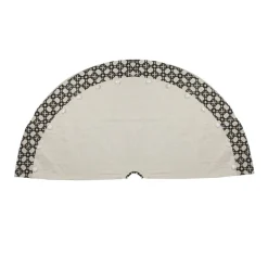 54" Black And White Rhinestone Christmas Tree Skirt