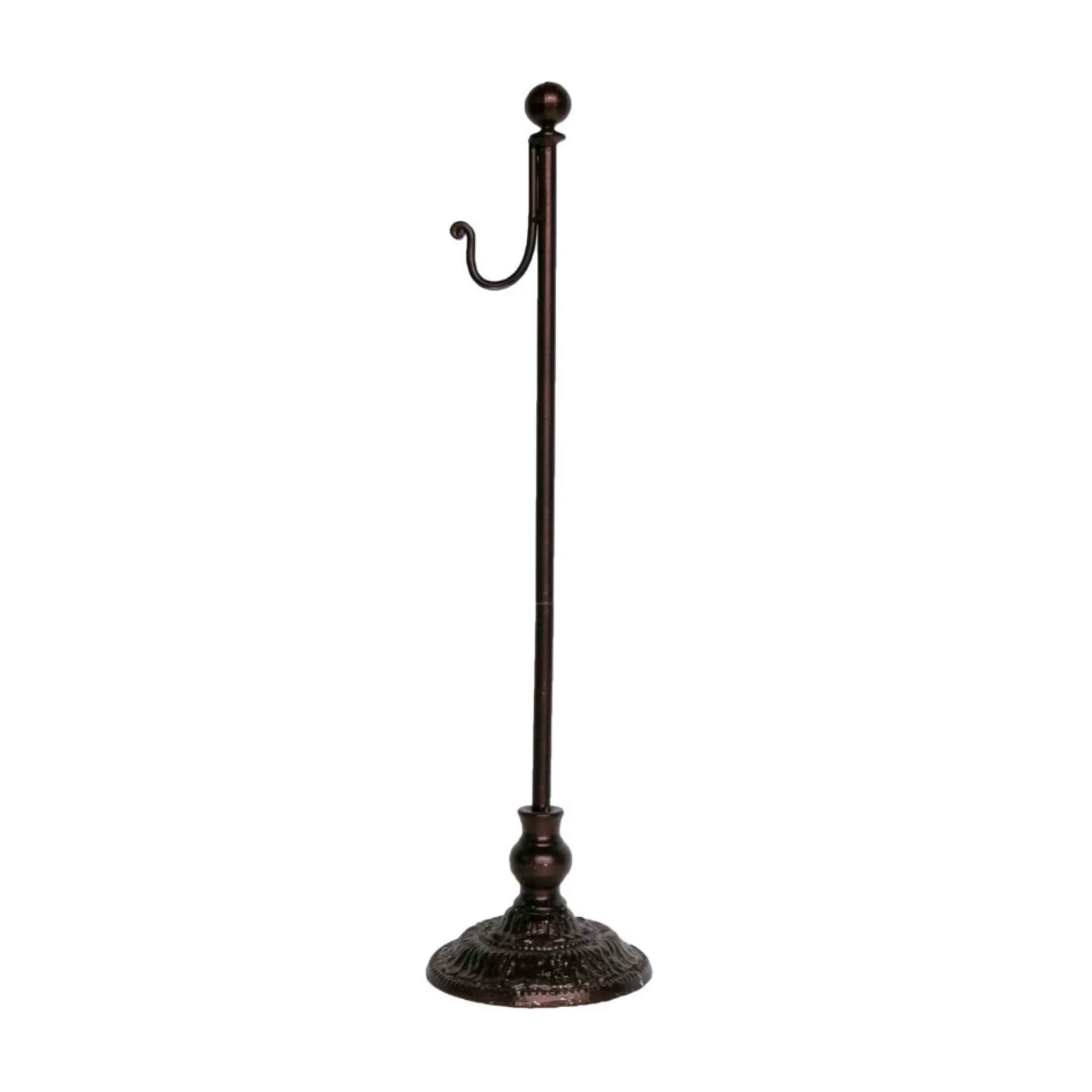 22.25" Black Antique Finish Wreath Holder With Hook