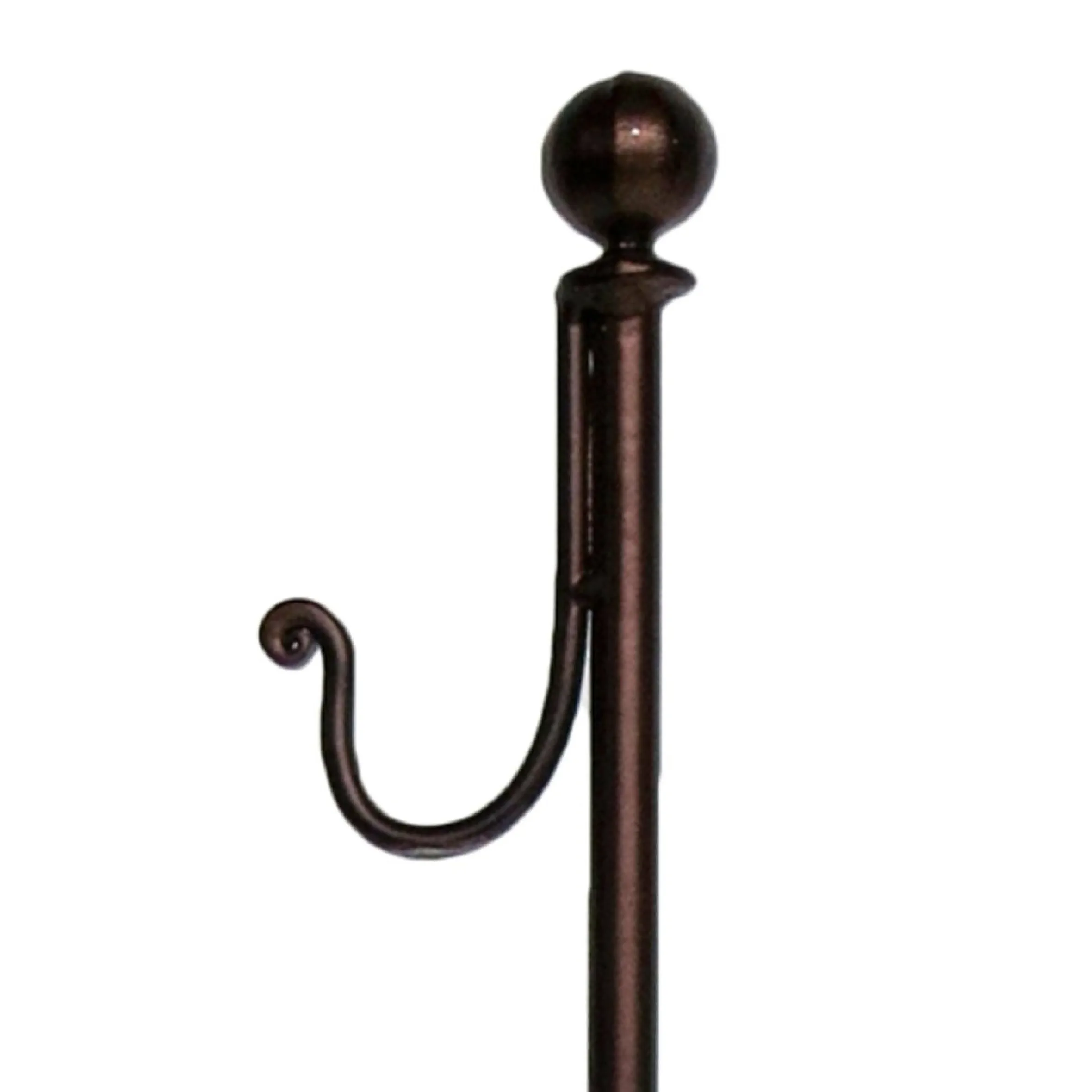 22.25" Black Antique Finish Wreath Holder With Hook