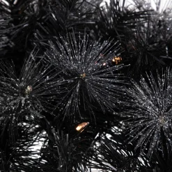 Black Bristle Artificial Christmas Wreath- 36 Inches, Warm White Led Lights