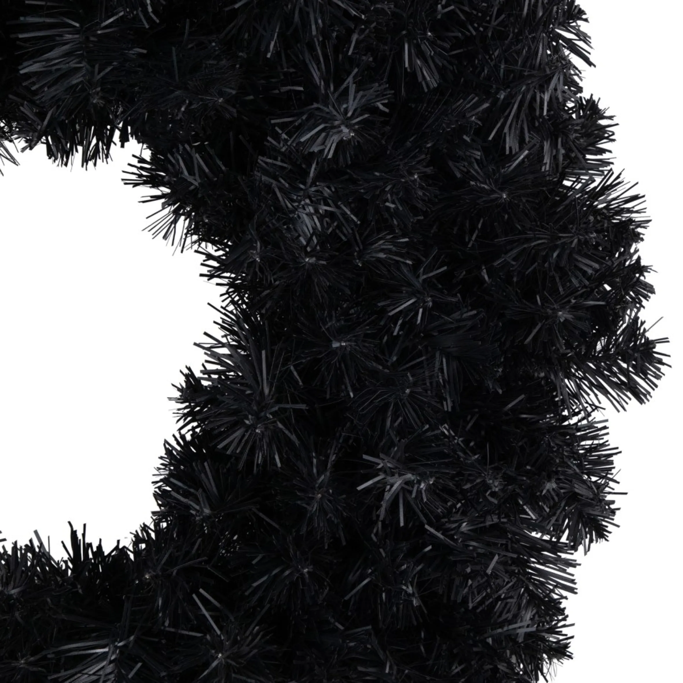 24" Black Colorado Spruce Artificial Halloween Wreath, 24-Inch, Unlit