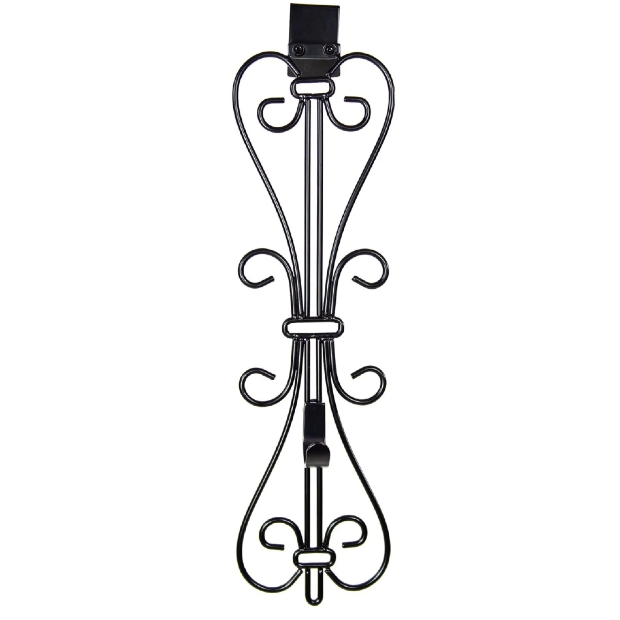19.5" Black Decorative Adjustable Wreath Hanger