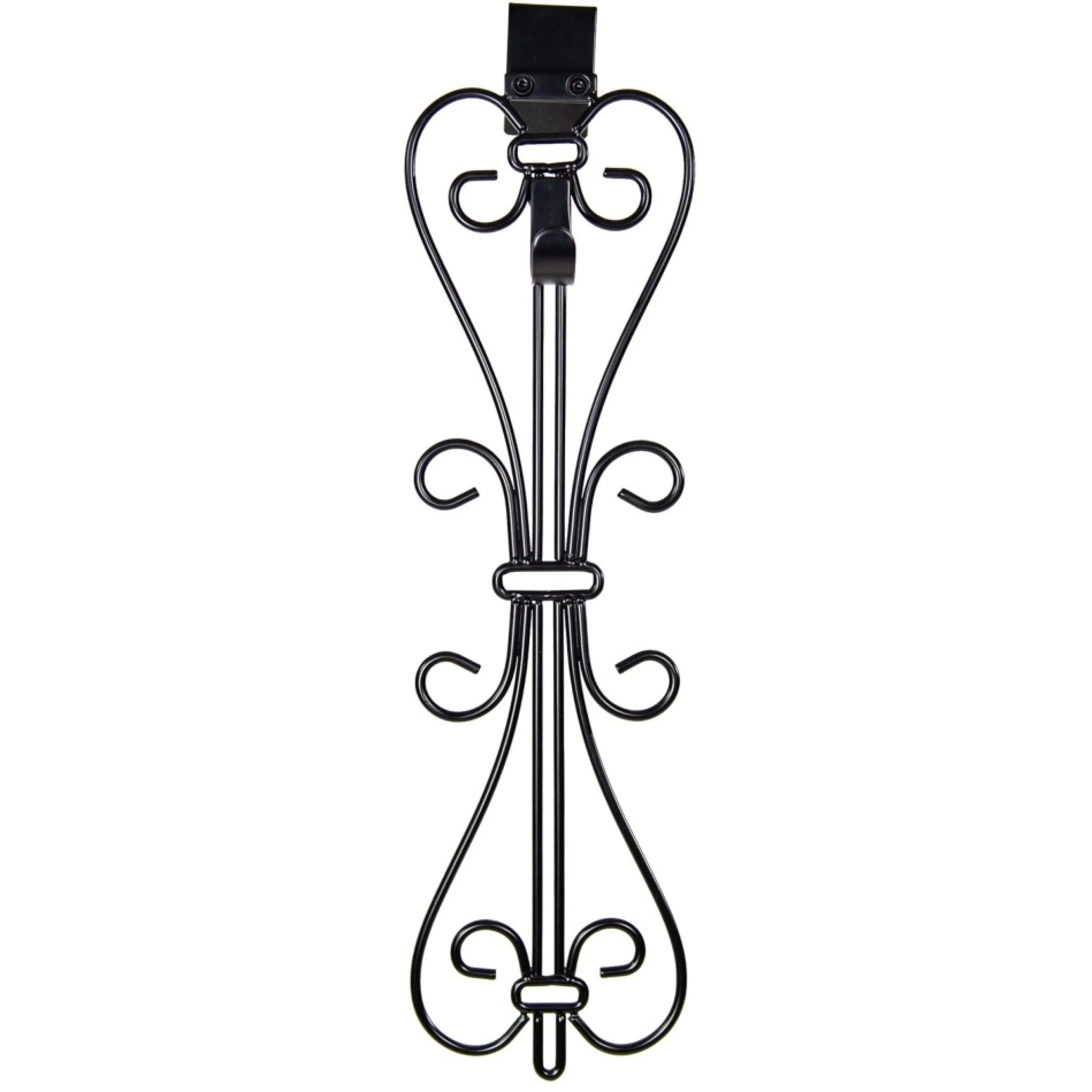 19.5" Black Decorative Adjustable Wreath Hanger
