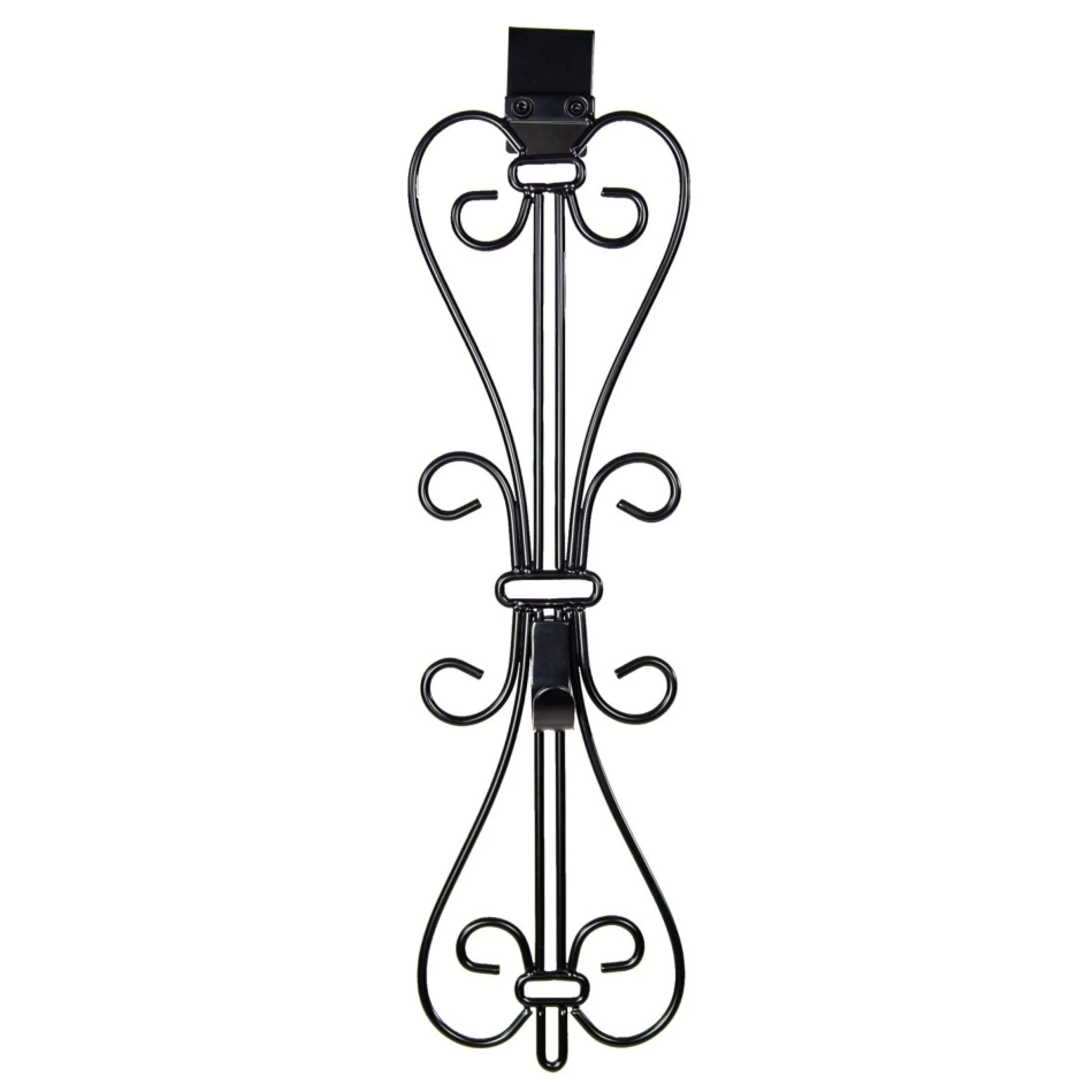 19.5" Black Decorative Adjustable Wreath Hanger
