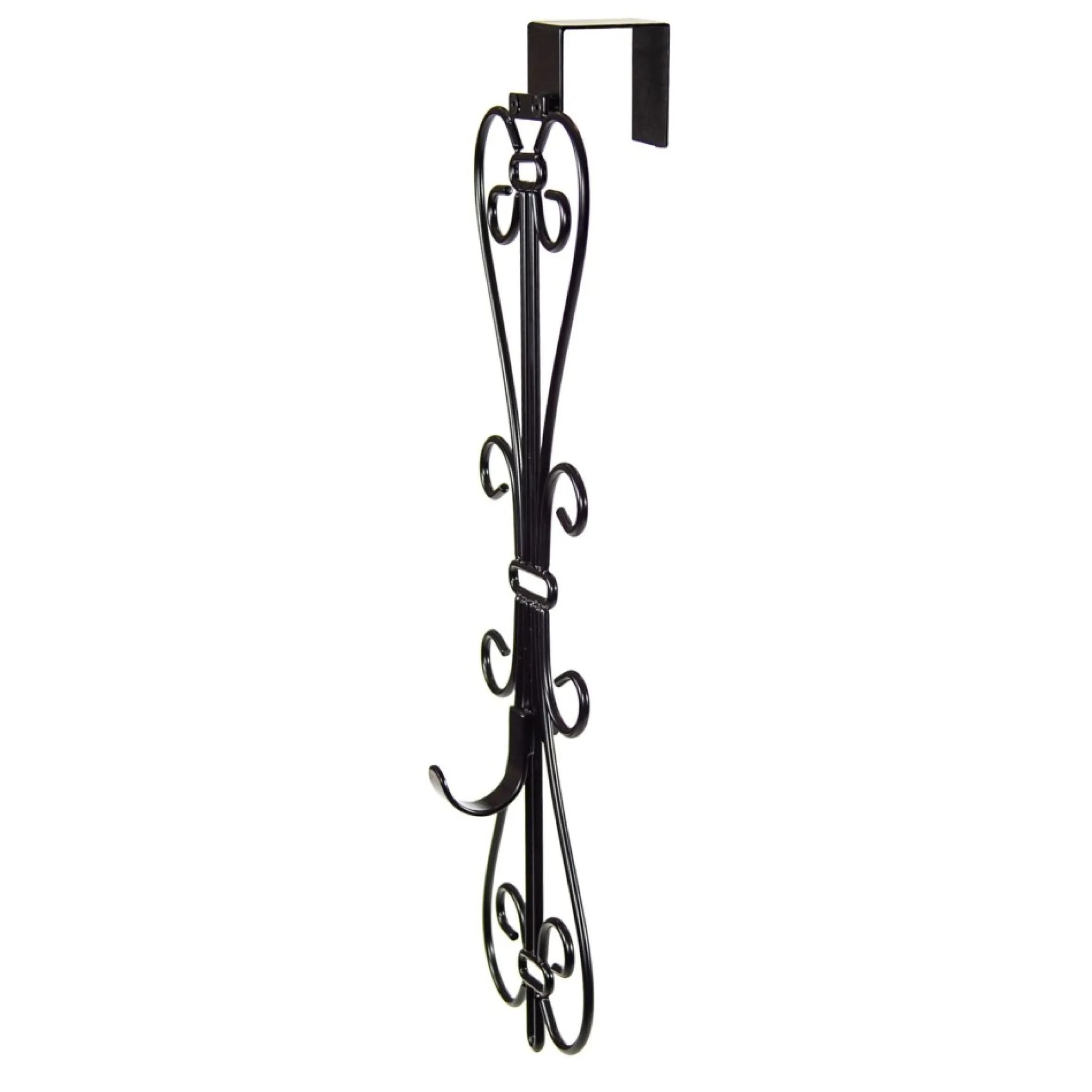 19.5" Black Decorative Adjustable Wreath Hanger