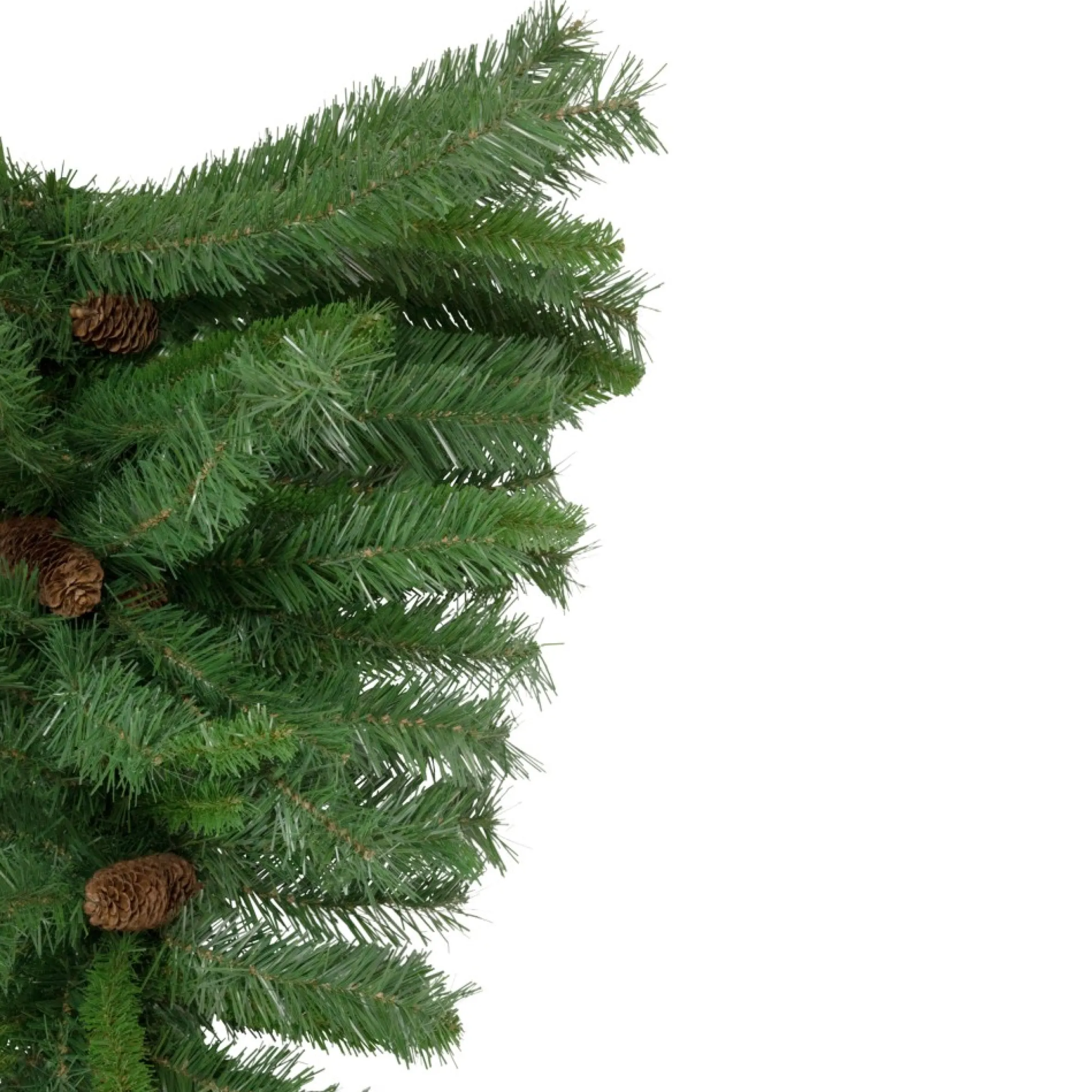 42" Black River Pine Artificial Christmas Teardrop Swag With Pine Cones, Unlit