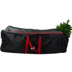 58" Black Rolling Artificial Christmas Tree Storage Chest For 9Ft Trees