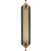 80" Blue And Brown Burlap And Plaid Reindeer Christmas Table Runner