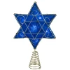 Blue And Gold Colored Hanukkah Star Led Tree Topper 11.5"