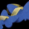 Blue Felt Butterfly Assortment Special Christmas 8"