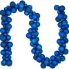 6' Blue 3-Finish Shatterproof Ball Christmas Garland