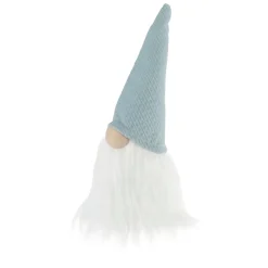 8" Blue Plush Gnome Tabletop Christmas Decoration