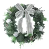 Bow And Pine Cone Artificial Christmas Wreath - 24-Inch, Unlit