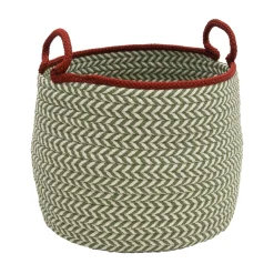 18" Braided Chevron Christmas Storage Basket