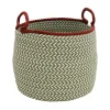14" Braided Chevron Christmas Storage Basket