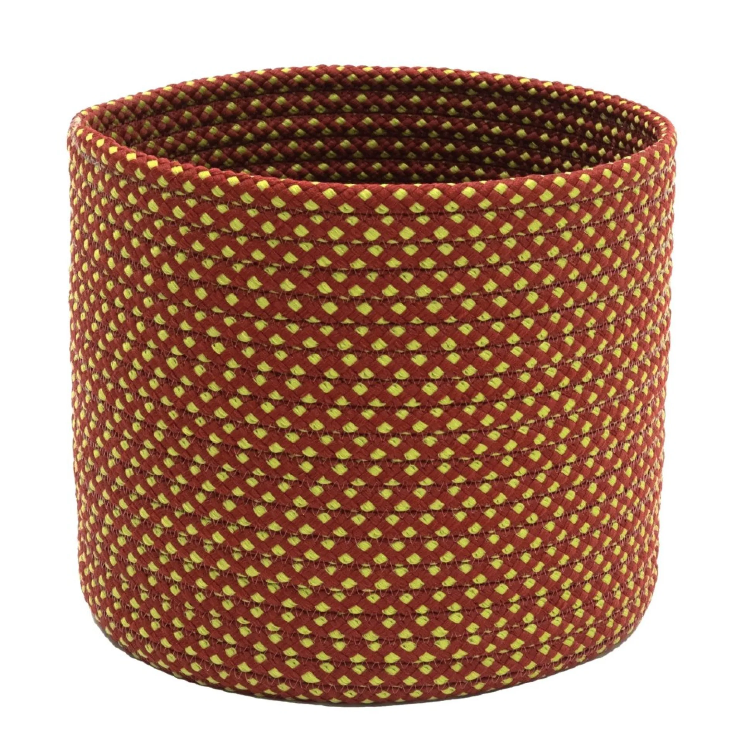 16" Braided Diamond Weave Christmas Storage Basket