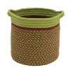 16" Braided Houndstooth Christmas Storage Basket