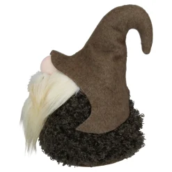 8" Brown And White Big Nose Gnome Santa Christmas Decor