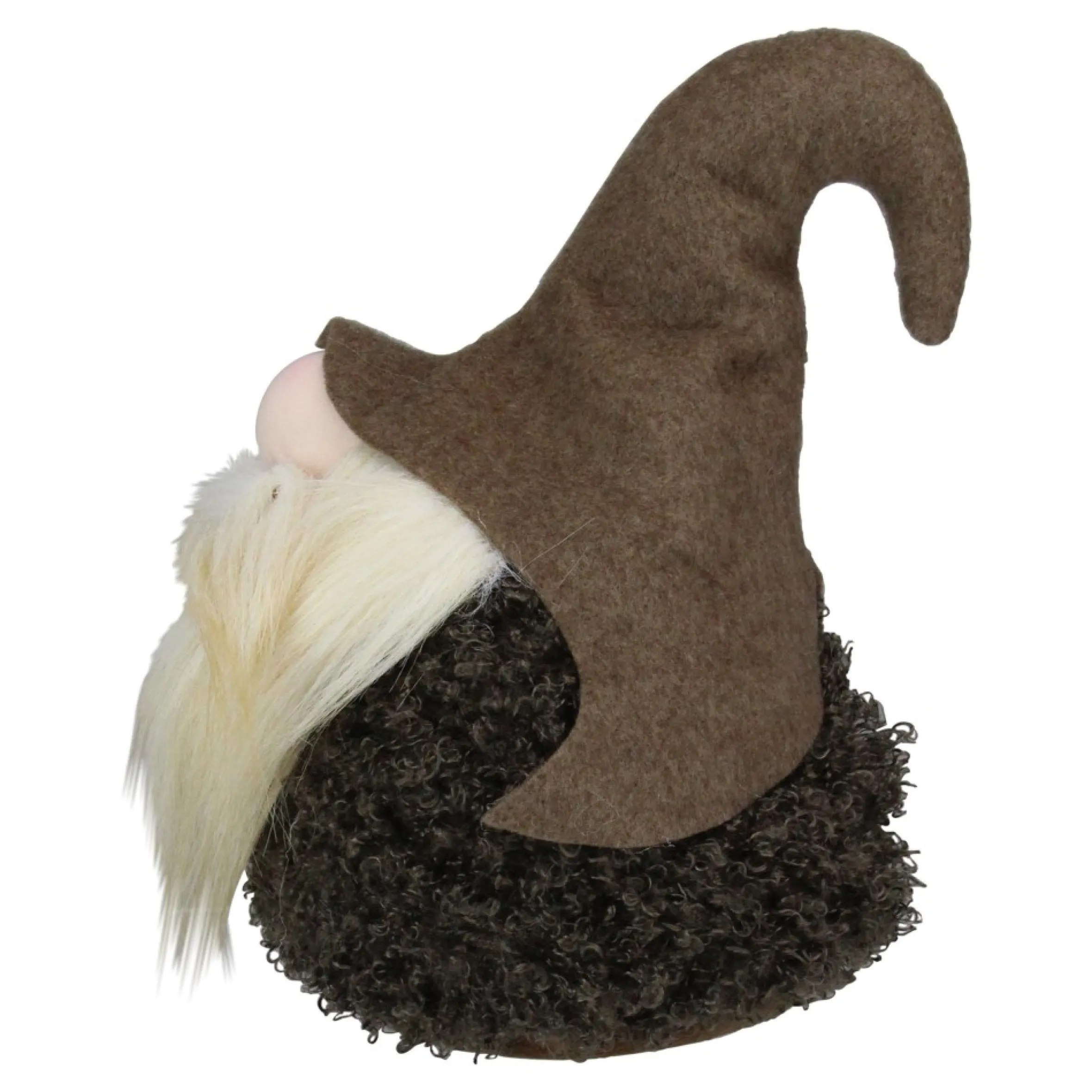 8" Brown And White Big Nose Gnome Santa Christmas Decor