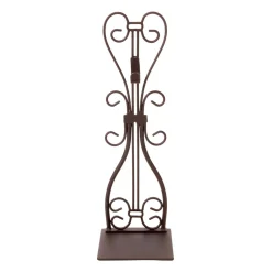 19.25" Brown Iron Adjustable Fireplace Mantle Wreath Hanger