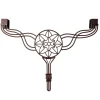 24" Brown Iron Flower Style Adjustable Wreath Hanger