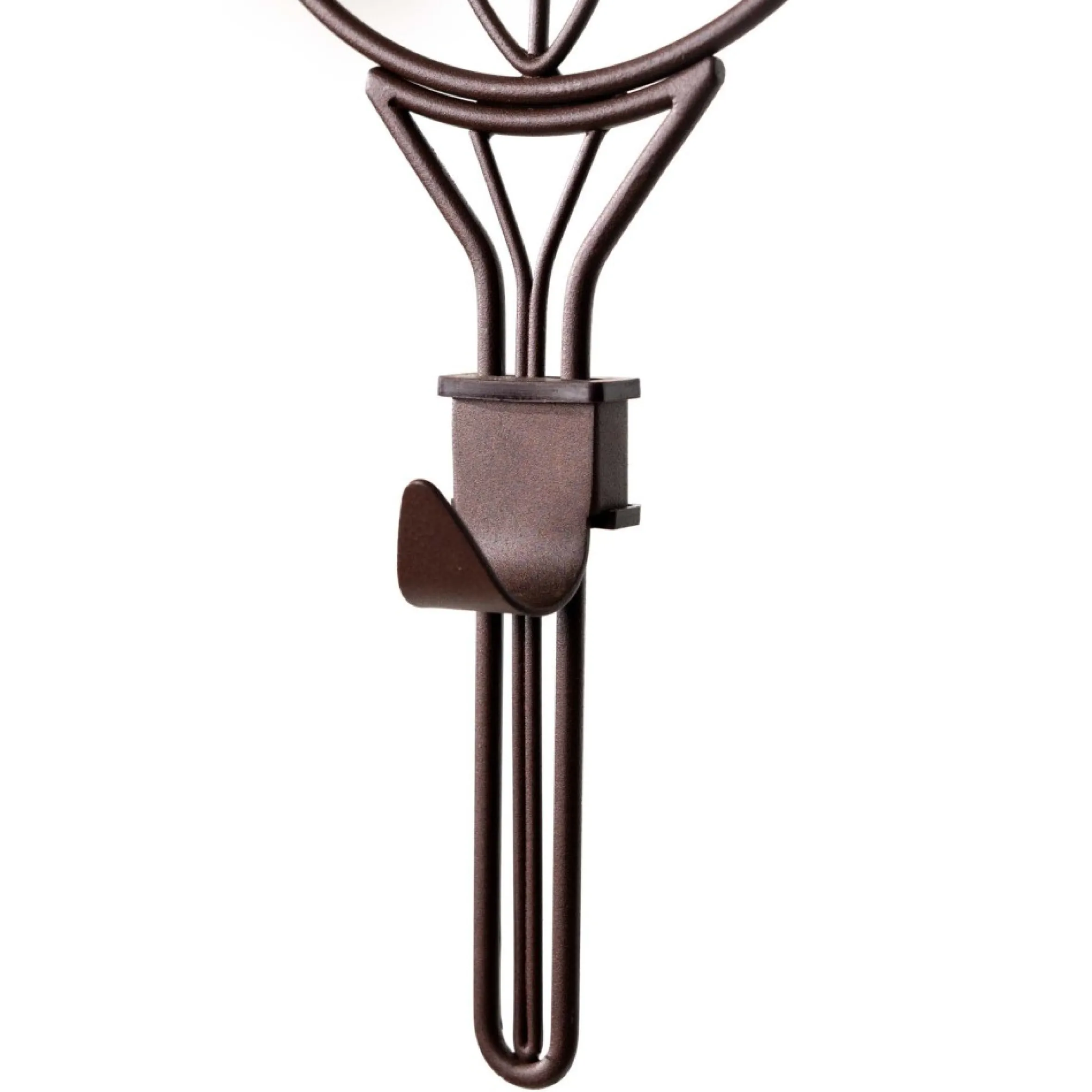 24" Brown Iron Flower Style Adjustable Wreath Hanger