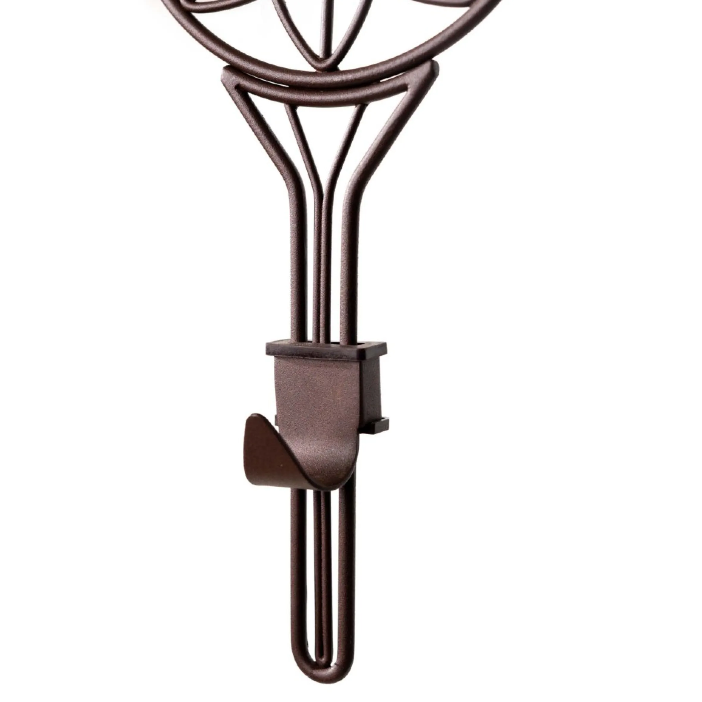 24" Brown Iron Flower Style Adjustable Wreath Hanger