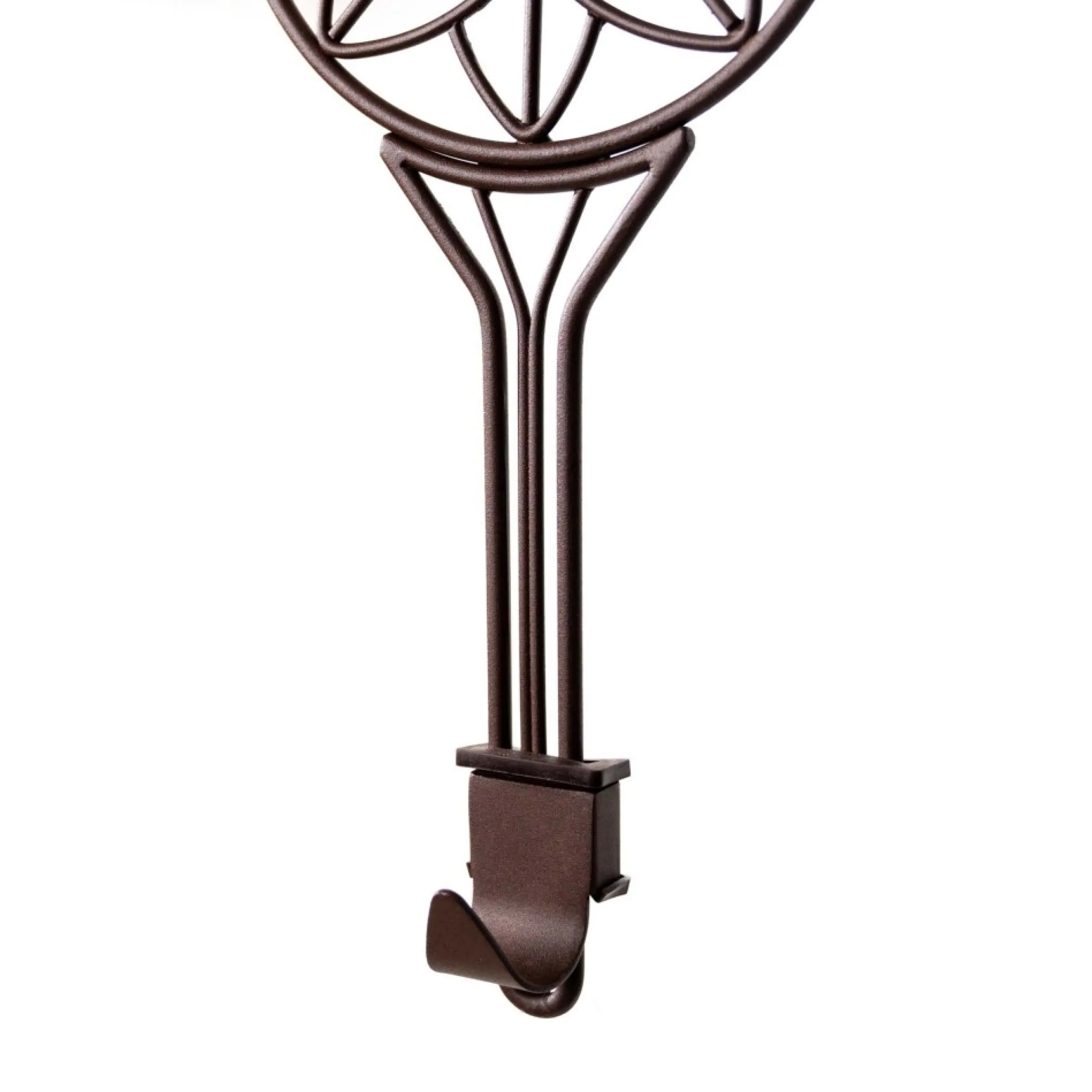 24" Brown Iron Flower Style Adjustable Wreath Hanger