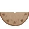 54" Brown Macrame Snowflake Christmas Tree Skirt