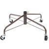 24" Brown Metal Rolling Artificial Christmas Tree Stand, For 6' - 9' Trees