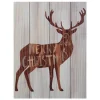 11.75" Brown Reindeer "Merry Christmas" Lighted Wall Plaque