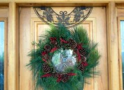 24" Brown Snowflake Adjustable Christmas Wreath Hanger