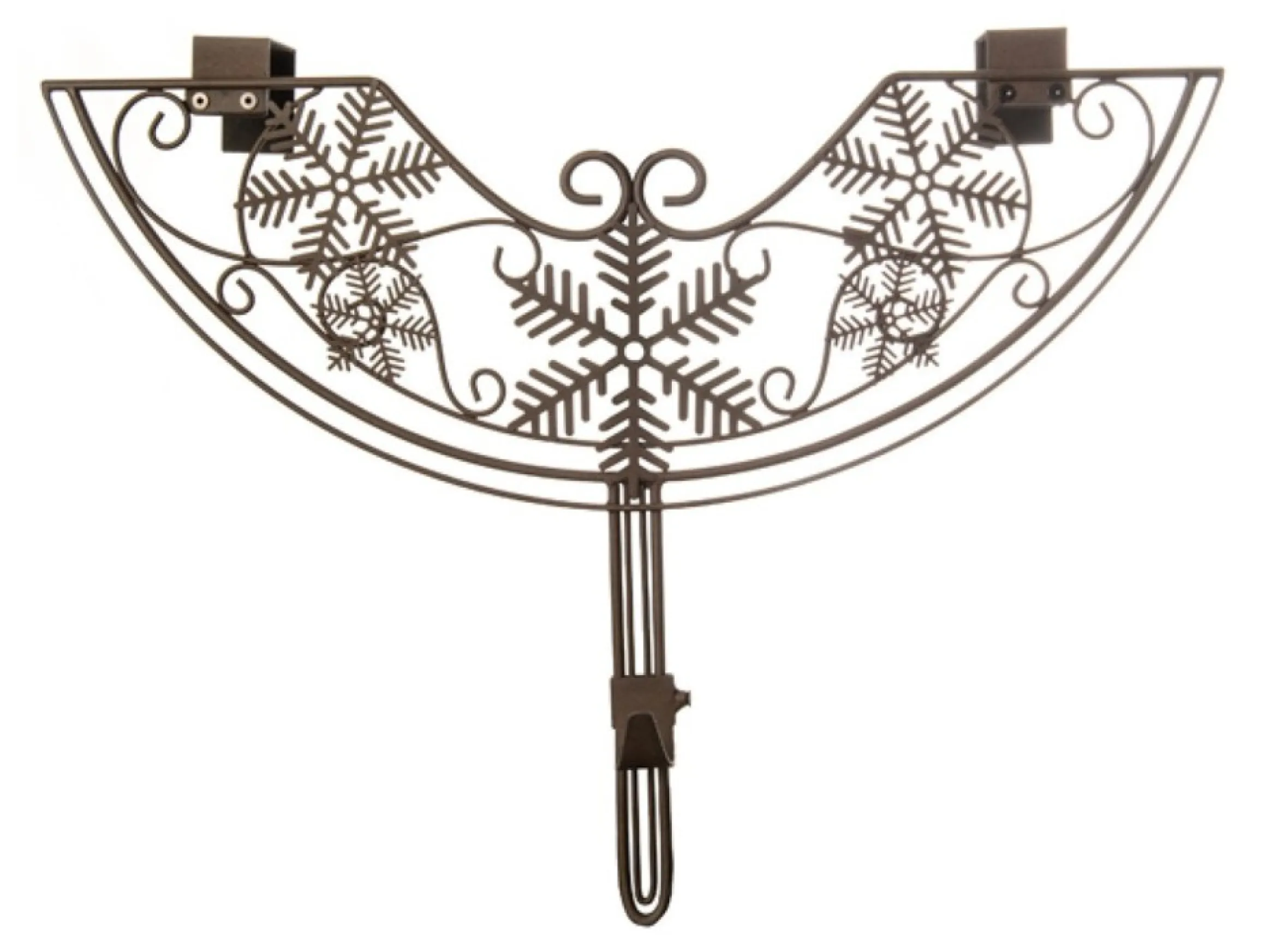 24" Brown Snowflake Style Adjustable Decorative Christmas Wreath Hanger