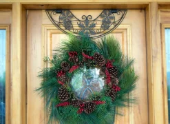 24" Brown Snowflake Style Adjustable Decorative Christmas Wreath Hanger